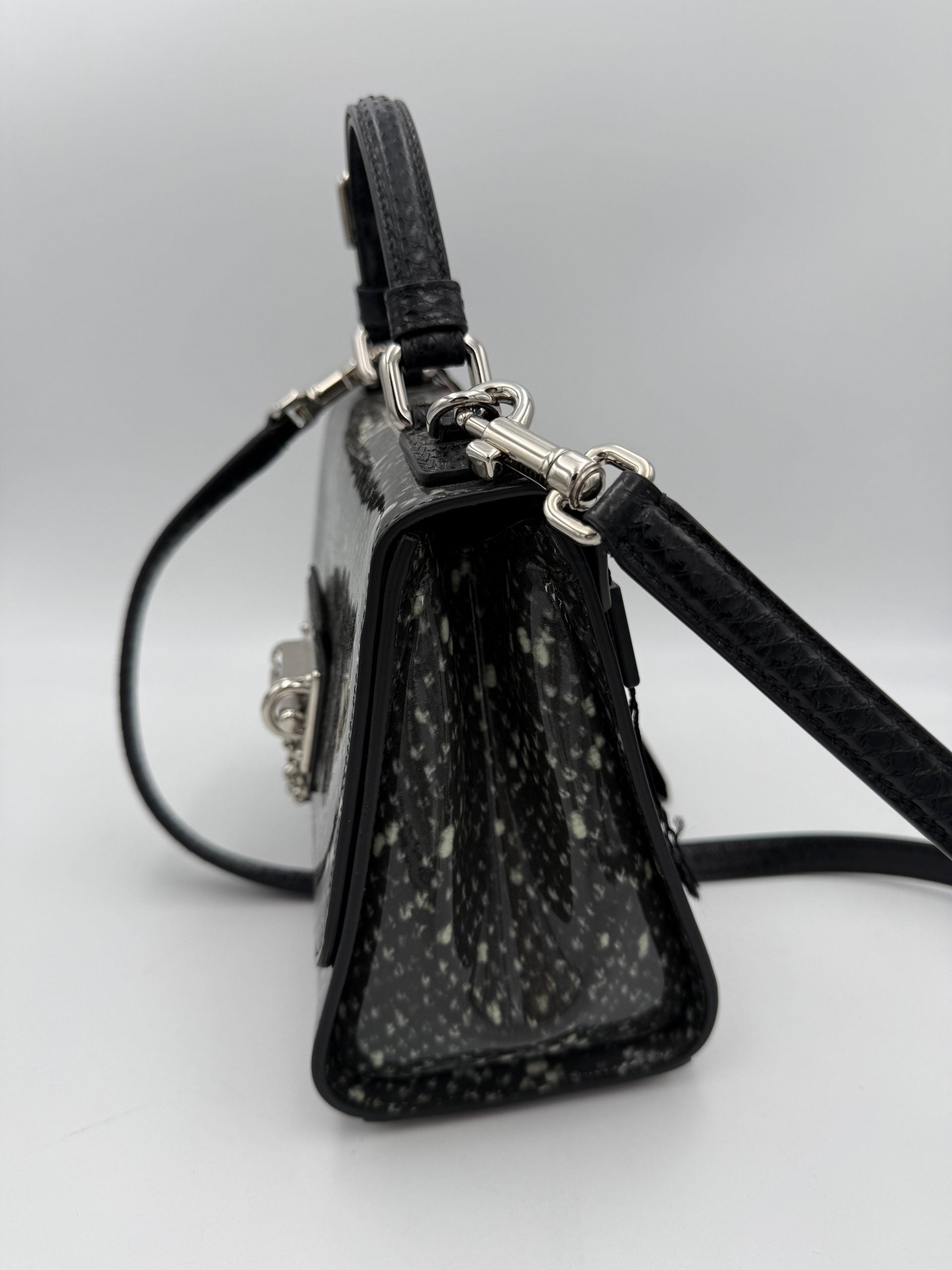 Τσάντα χειρός Dolce & Gabbana DOLCE & GABBANA Monica από φίδι και πατέντα