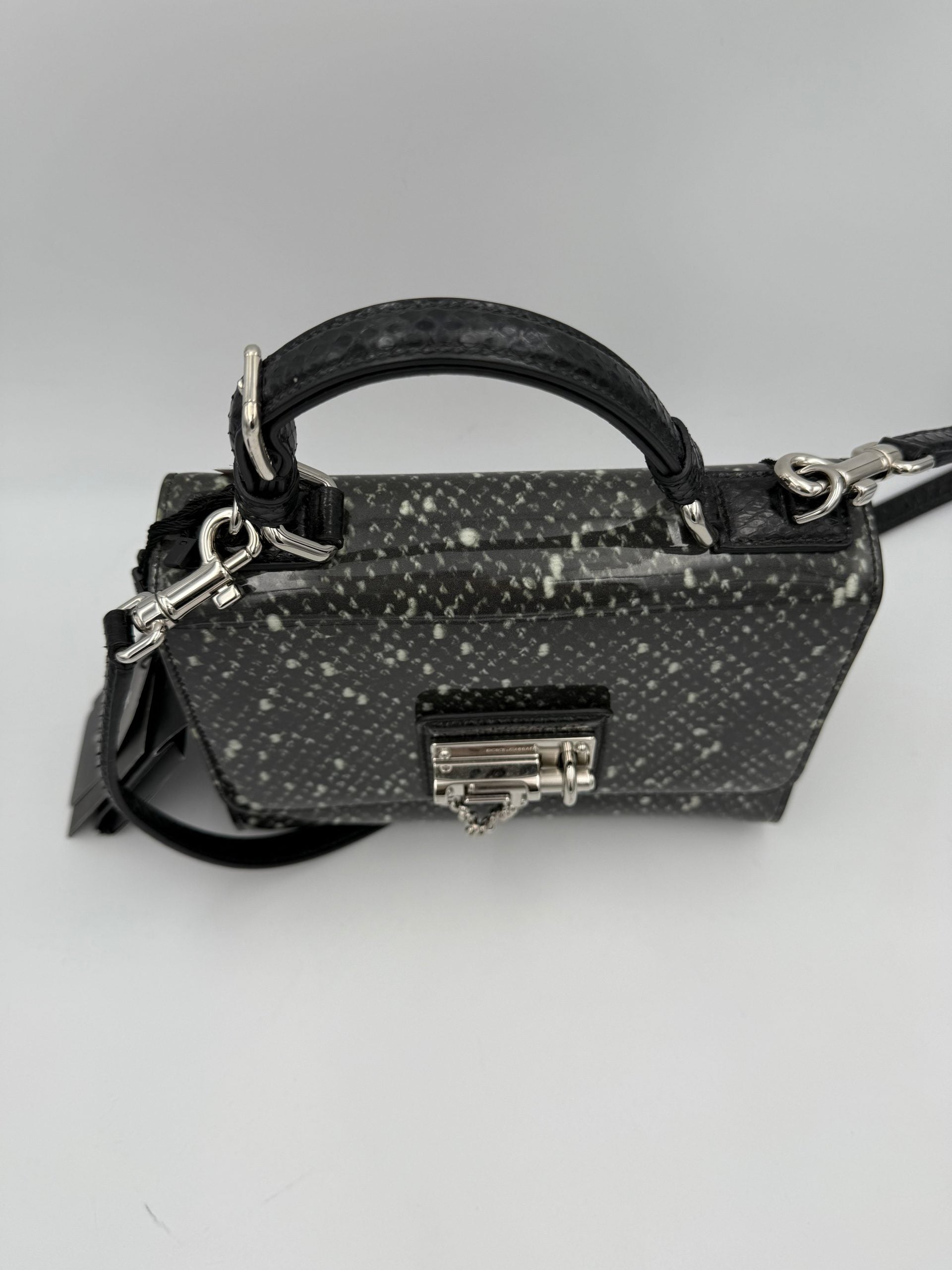 Τσάντα χειρός Dolce & Gabbana DOLCE & GABBANA Monica από φίδι και πατέντα