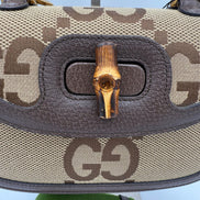 Gucci GUCCI BAMBOO 1947 GG Canvas Handbag