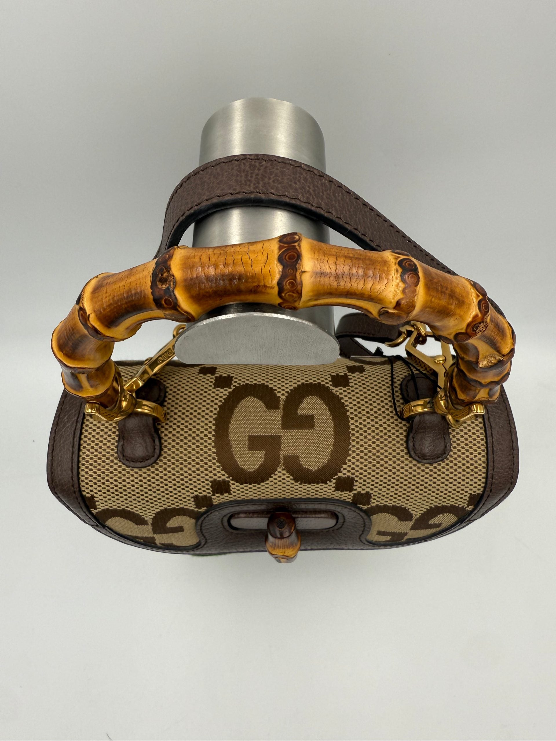 Gucci GUCCI BAMBOO 1947 GG Canvas Handbag