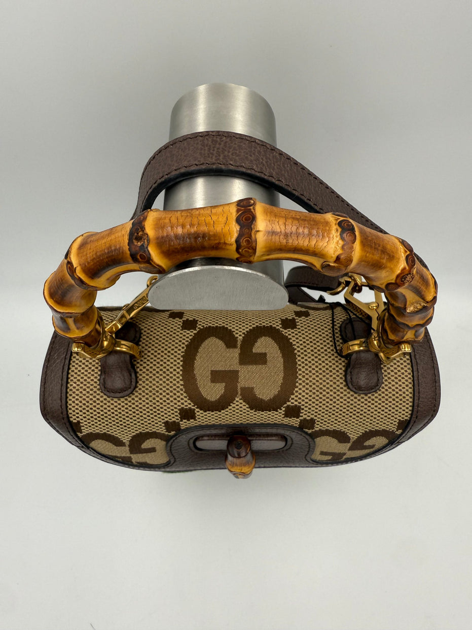 Gucci GUCCI BAMBOO 1947 Τσάντα Χειρός GG Καμβάς