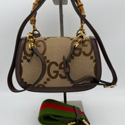 Gucci GUCCI BAMBOO 1947 GG Canvas Handbag