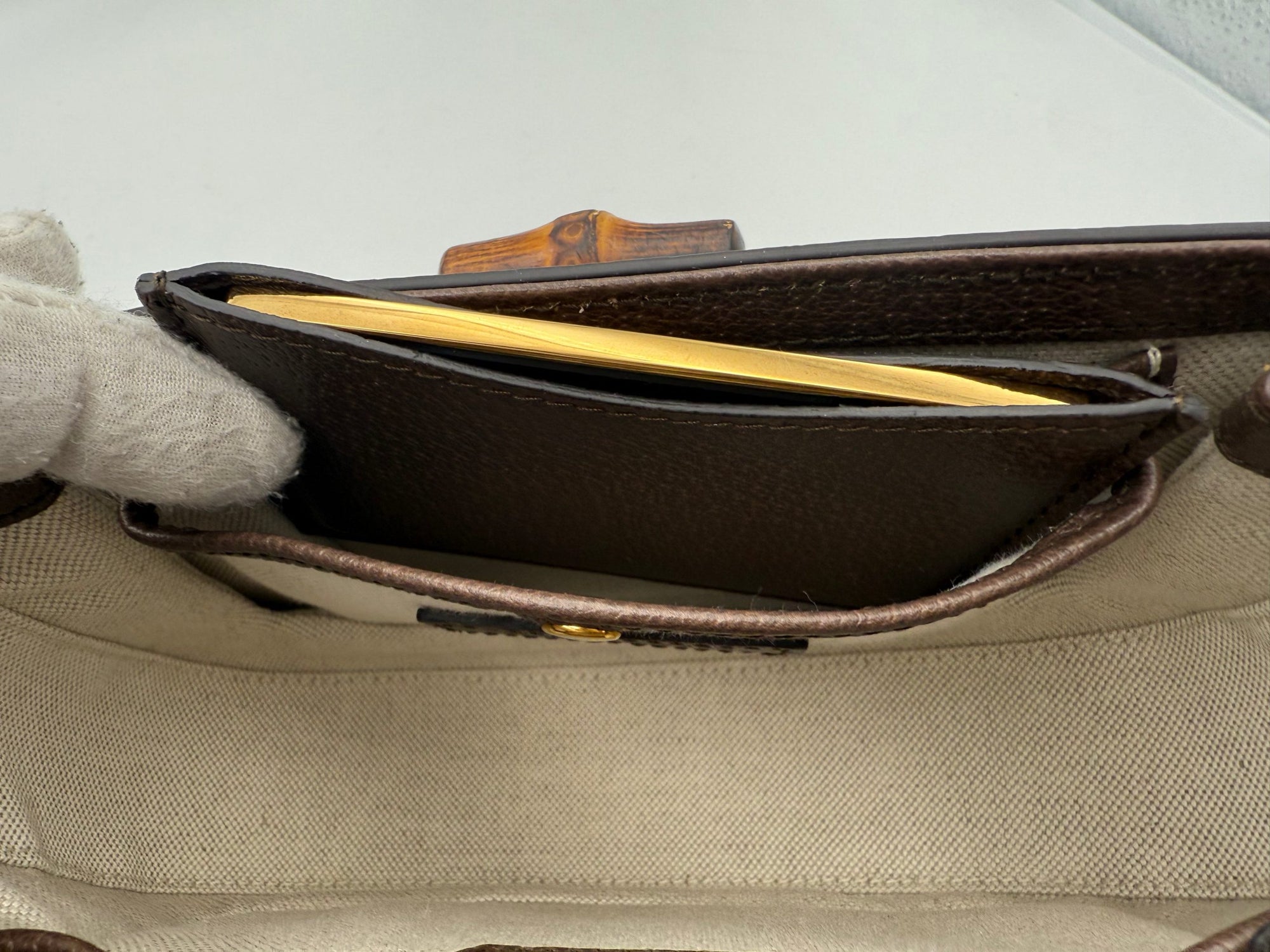 Gucci GUCCI BAMBOO 1947 GG Canvas Handbag