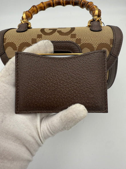 Gucci GUCCI BAMBOO 1947 GG Canvas Handbag