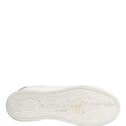 Dolce & Gabbana White Black Portofino Leather Sneakers Shoes
