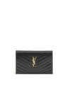 Saint Laurent Black Calf Leather Bos Taurus Wallet