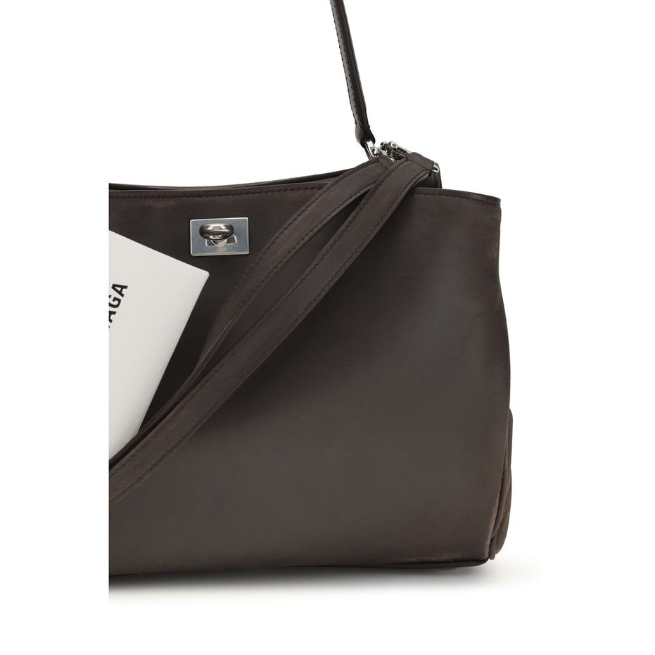 Balenciaga Brown Calf Leather Bos Taurus Shoulder Bag