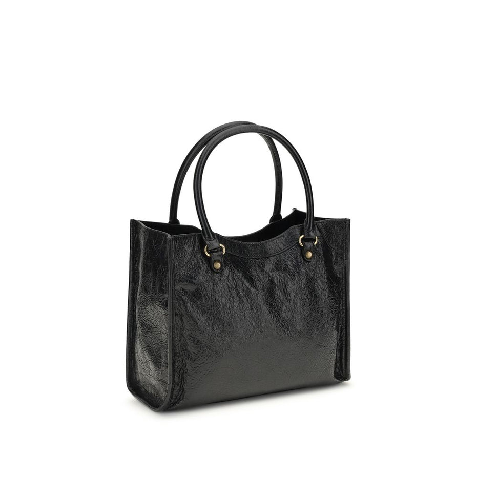 Balenciaga Black Lamb Ovis Aries Aries Shoulder Bag
