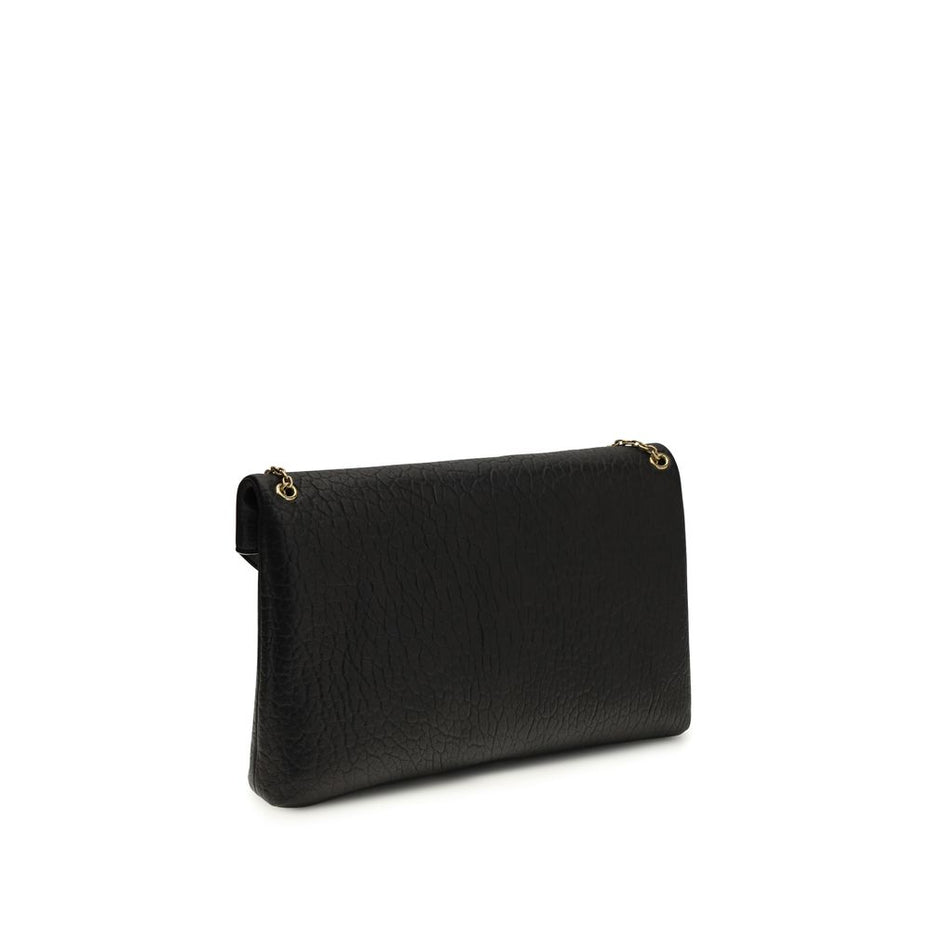 Saint Laurent Black Lamb Ovis Aries Aries Shoulder Bag