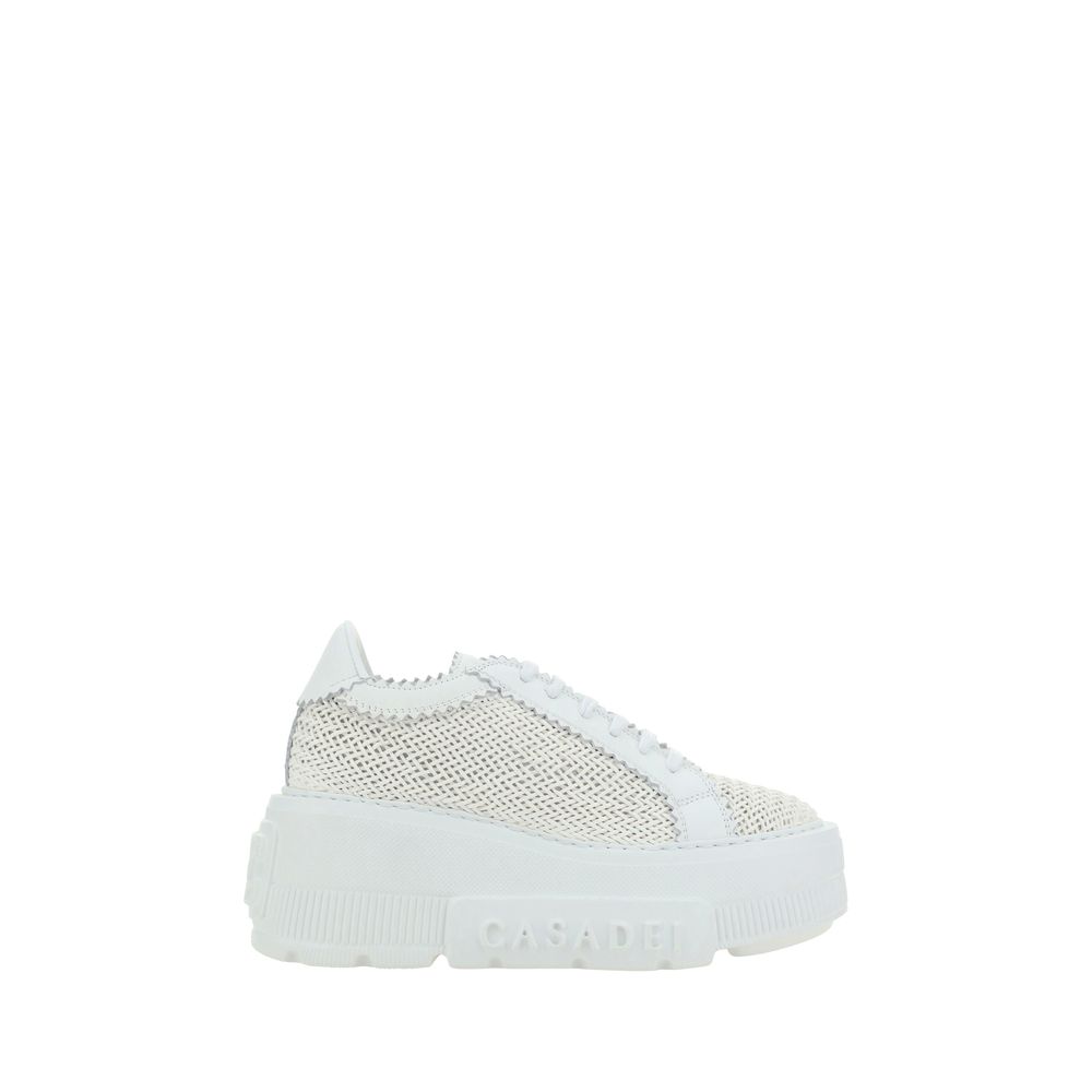 Casadei White Other Fibres Sneakers