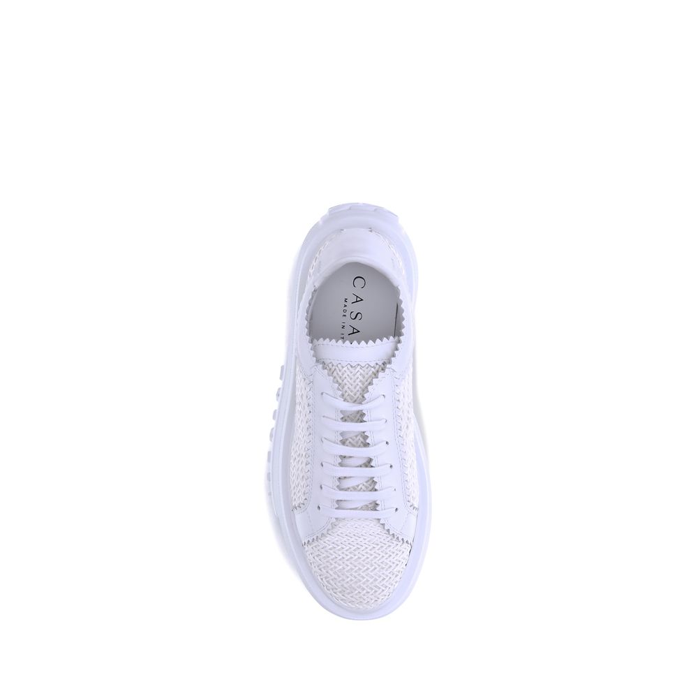 Casadei White Other Fibres Sneakers