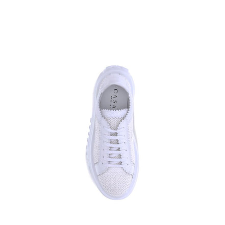Casadei White Other Fibres Sneakers
