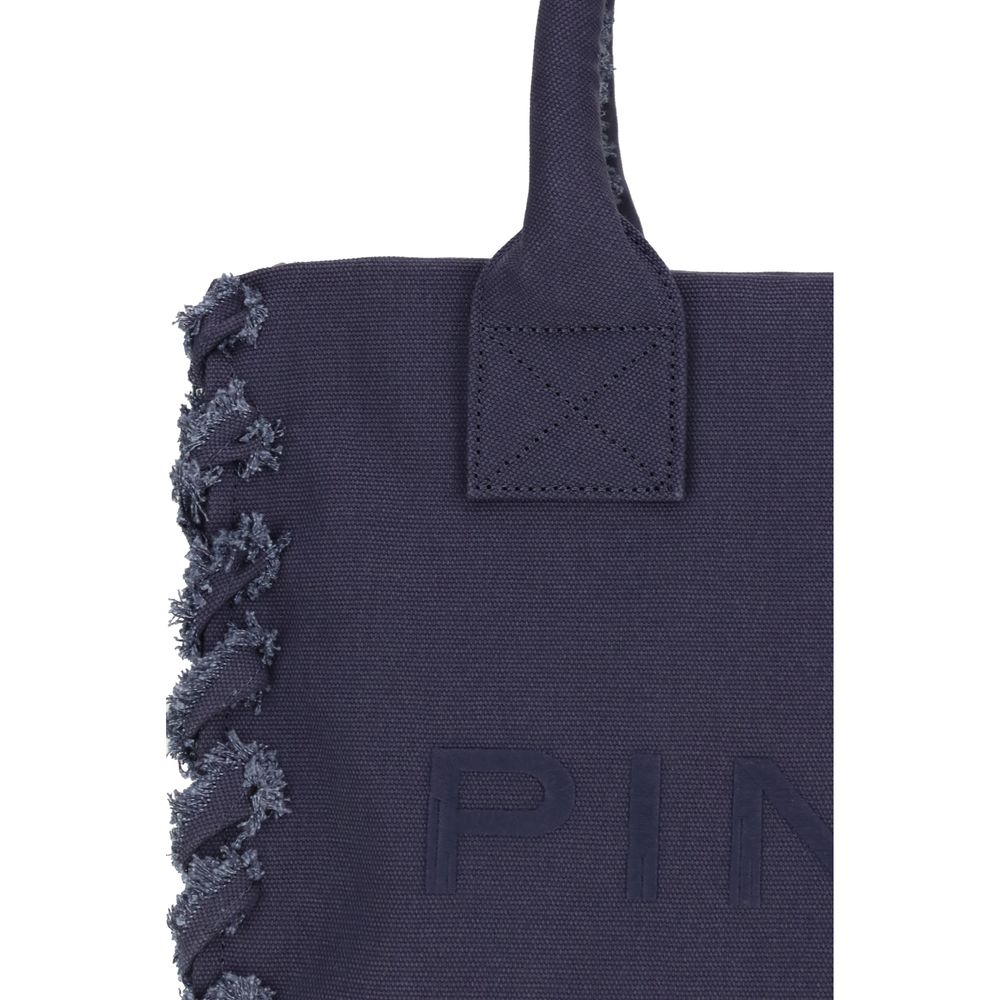 PINKO Μπλε Βαμβακερή Τσάντα Ώμου