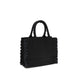 PINKO Μαύρη Βαμβακερή Τσάντα Ώμου