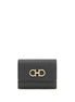 Ferragamo Black Calf Leather Bos Taurus Wallet