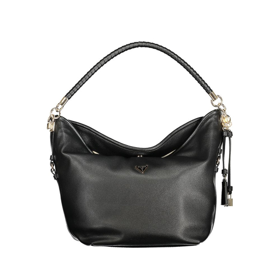 Guess Jeans Nero Polyurethane Women Shoulder Bag