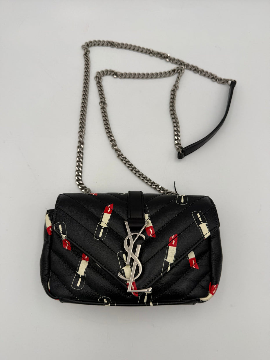 Saint Laurent SAINT LAURENT MINI COLLEGE Lip Stick Handbag