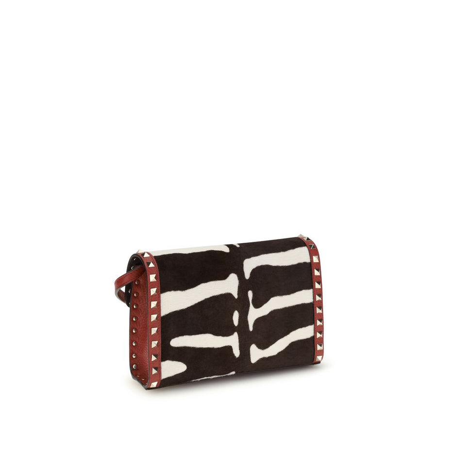 Valentino Garavani Multicolor Calf Leather Bos Taurus Shoulder Bag