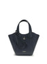 Giorgio Armani Blue Calf Leather Bos Taurus Handbag