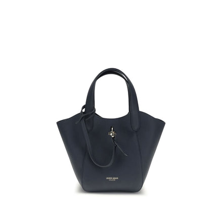 Giorgio Armani Blue Calf Leather Bos Taurus Handbag
