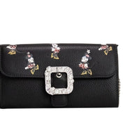 Kate Spade X Disney Black Leather Minnie Mouse Wallet Crossbody Bag