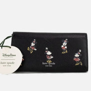 Kate Spade X Disney Black Leather Minnie Mouse Wallet Crossbody Bag