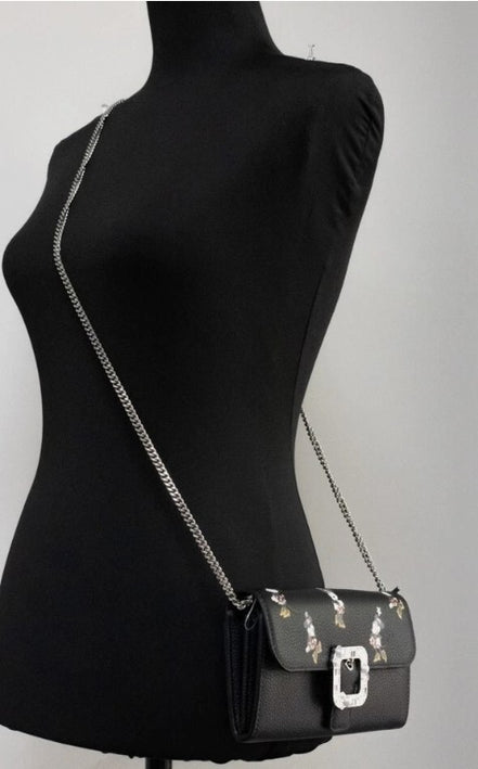 Kate Spade X Disney Black Leather Minnie Mouse Wallet Crossbody Bag