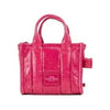 Marc Jacobs The Shiny Crinkle Micro Tote Τσάντα Χιαστί από Δέρμα Magenta