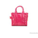 Marc Jacobs The Shiny Crinkle Micro Tote Τσάντα Χιαστί από Δέρμα Magenta
