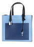 Marc Jacobs Grind Mini Blue Heaven Colorblock Leather Tote Crossbody Bag Purse