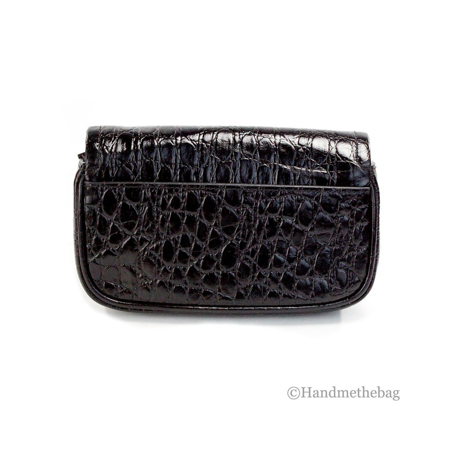 Τσάντα Χιαστί Marc Jacobs The Mini Shoulder Bag Μαύρο Ανάγλυφο Δέρμα