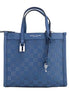 Τσάντα Χειρός και Ώμου Marc Jacobs Mini Grind Blue Sea από Διάτρητο Δέρμα