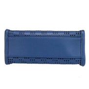 Marc Jacobs Mini Grind Blue Sea Perforated Leather Crossbody Tote Bag Purse