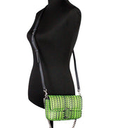 Marc Jacobs Neon Green The Monogram Leather J Marc Mini Shoulder Bag Crossbody