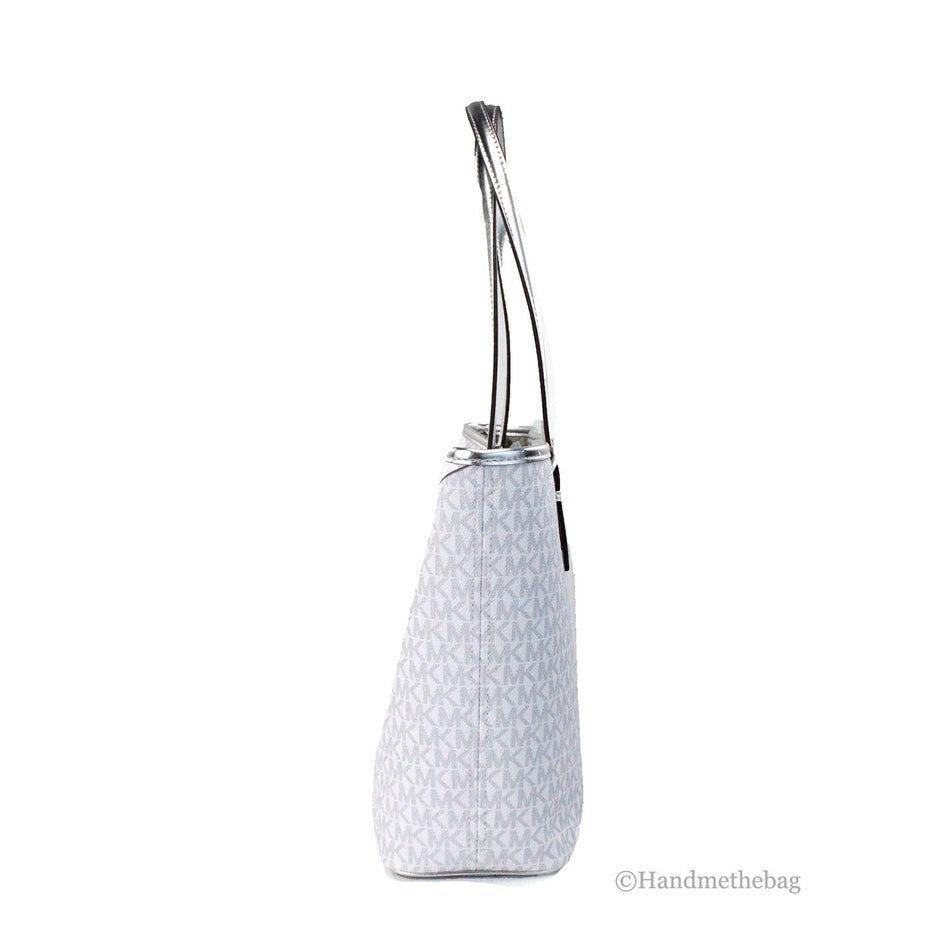 Michael Kors Jet Set Travel Girls Medium Signature Τσάντα Ώμου White MK
