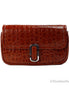 Marc Jacobs The Mini Shoulder Bag Spice Brown Embossed Leather Crossbody Bag