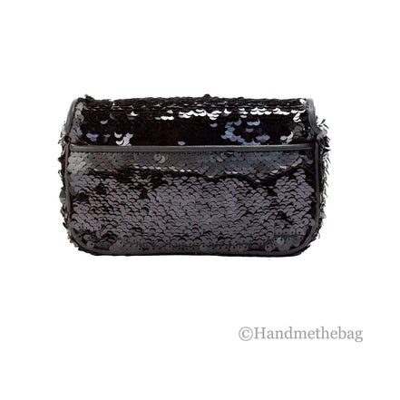 Marc Jacobs The Mini J Marc Τσάντα Ώμου Μαύρη με Παγιέτες Χιαστί