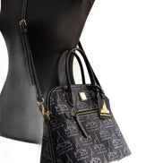 Dooney & Bourke Black Walt Disney World 50th Anniversary Leather Satchel Handbag