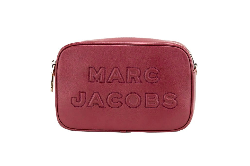 Marc Jacobs Flash Pomegranate Λεία Δερμάτινη Τσάντα Χιαστί με Ανάγλυφο Σχέδιο Κάμερας