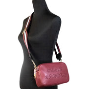 Marc Jacobs Flash Pomegranate Λεία Δερμάτινη Τσάντα Χιαστί με Ανάγλυφο Σχέδιο Κάμερας