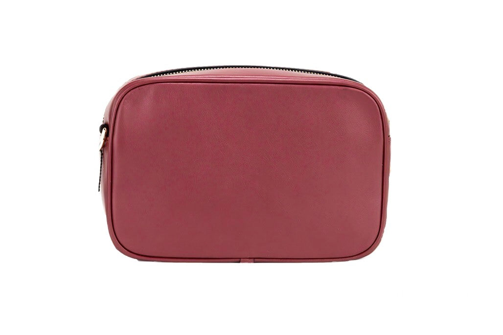 Marc Jacobs Flash Pomegranate Λεία Δερμάτινη Τσάντα Χιαστί με Ανάγλυφο Σχέδιο Κάμερας