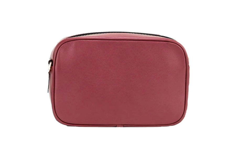 Marc Jacobs Flash Pomegranate Smooth Leather Embossed Camera Crossbody Bag Purse