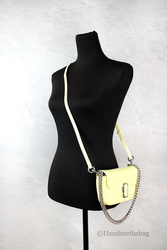 Marc Jacobs The Mini Shoulder Bag Yellow Embossed Leather Crossbody Bag