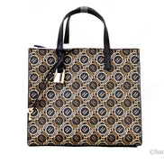 Marc Jacobs Mini Grind Signet Printed Leather Crossbody Tote Handbag Purse