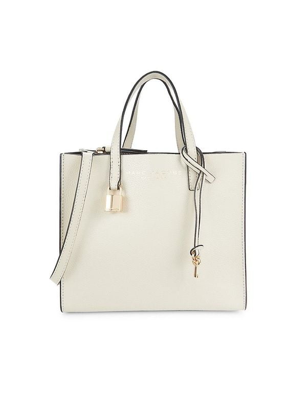 Τσάντα Marc Jacobs Γυναικεία Mini Pebbled Tote - Marshmallow