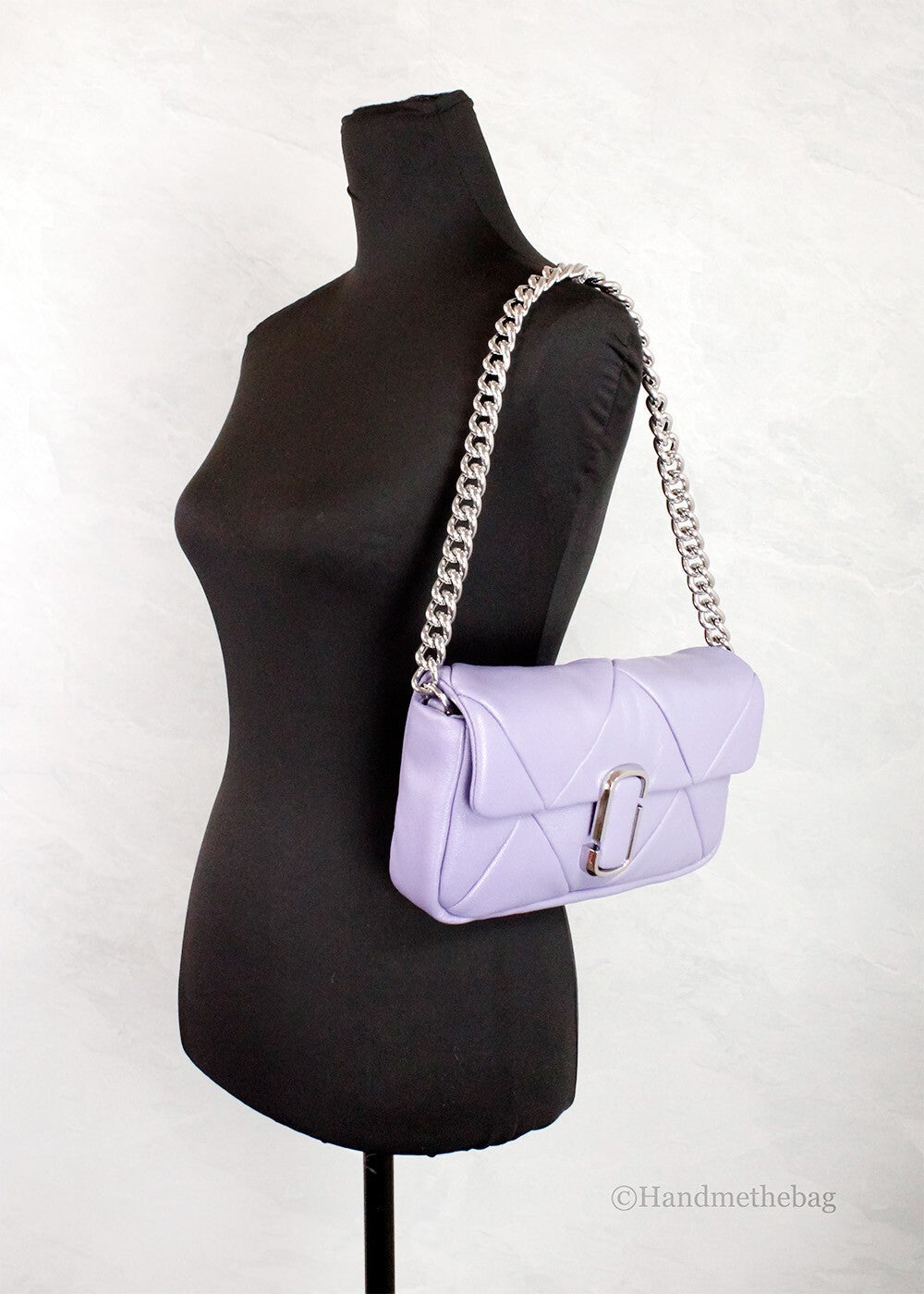 Marc Jacobs The J Marc Daybreak Diamond Quilted Δερμάτινη Τσάντα Ώμου Χιαστί