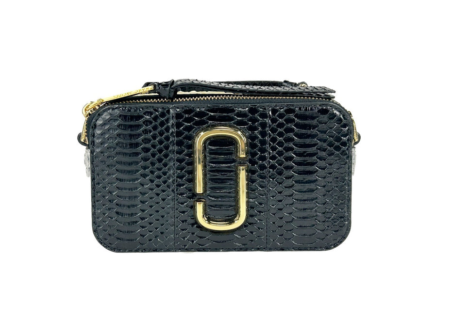Marc Jacobs The Snapshot Τσάντα Χιαστί με Δέρμα Φιδιού