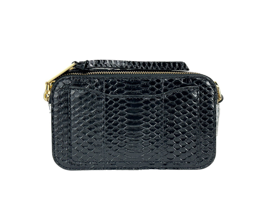 Marc Jacobs The Snapshot Τσάντα Χιαστί με Δέρμα Φιδιού
