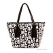 Marc Jacobs Small Black White Monogram Print Saffiano Leather Tote Crossbody Bag