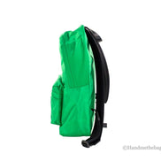 Versace Large Bright Green Nylon Fabric Medusa Shoulder Backpack Bookbag